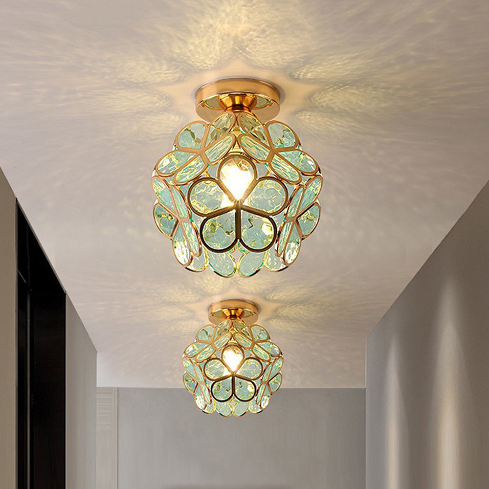 Design Bloemen Stijl Glas Hal Plafondlamp