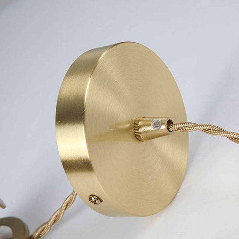 Industriële Hanglamp van Glas in Bloemvorm – Goudkleurig