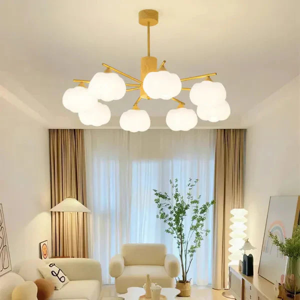 Creatieve houten katoenbollen woonkamer kroonluchter