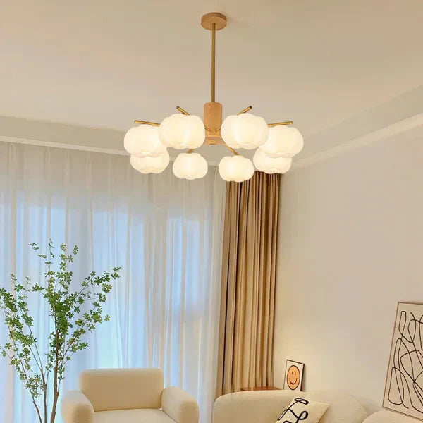 Creatieve houten katoenbollen woonkamer kroonluchter