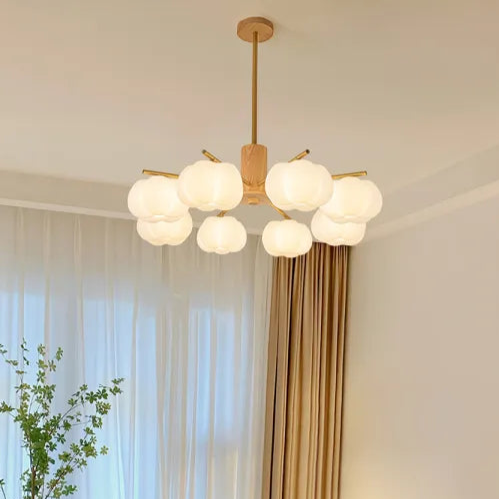 Creatieve houten katoenbollen woonkamer kroonluchter