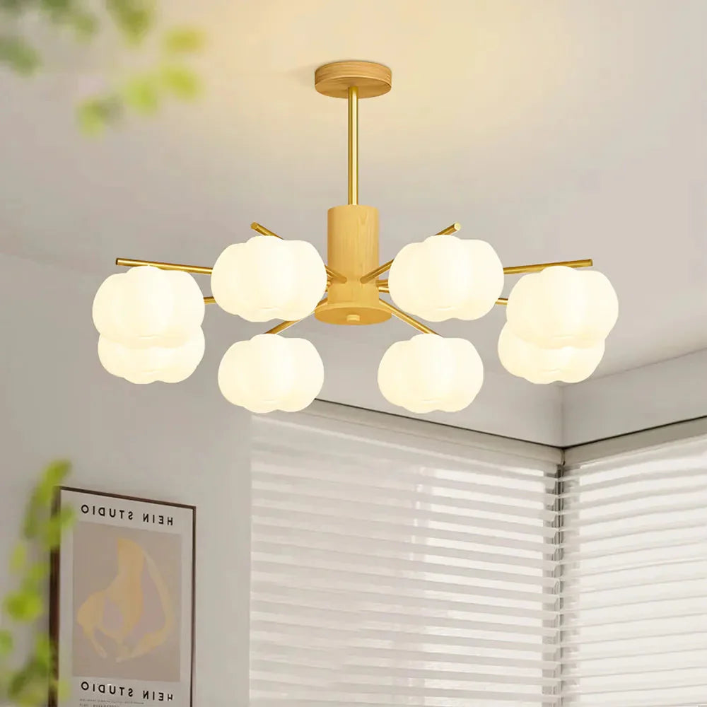 Creatieve houten katoenbollen woonkamer kroonluchter