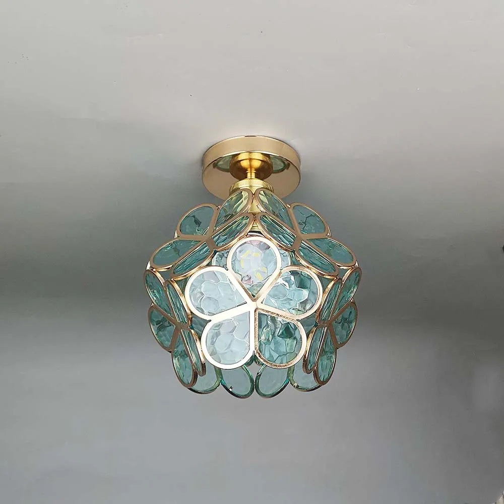 Design Bloemen Stijl Glas Hal Plafondlamp