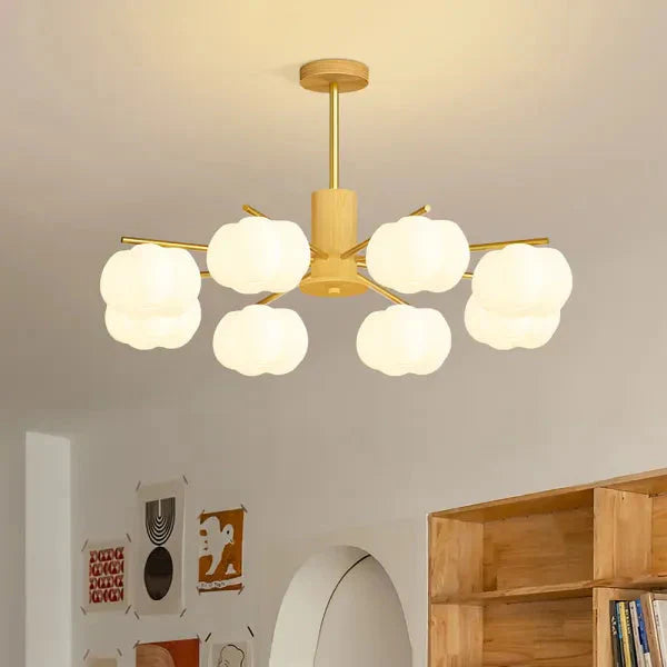 Creatieve houten katoenbollen woonkamer kroonluchter