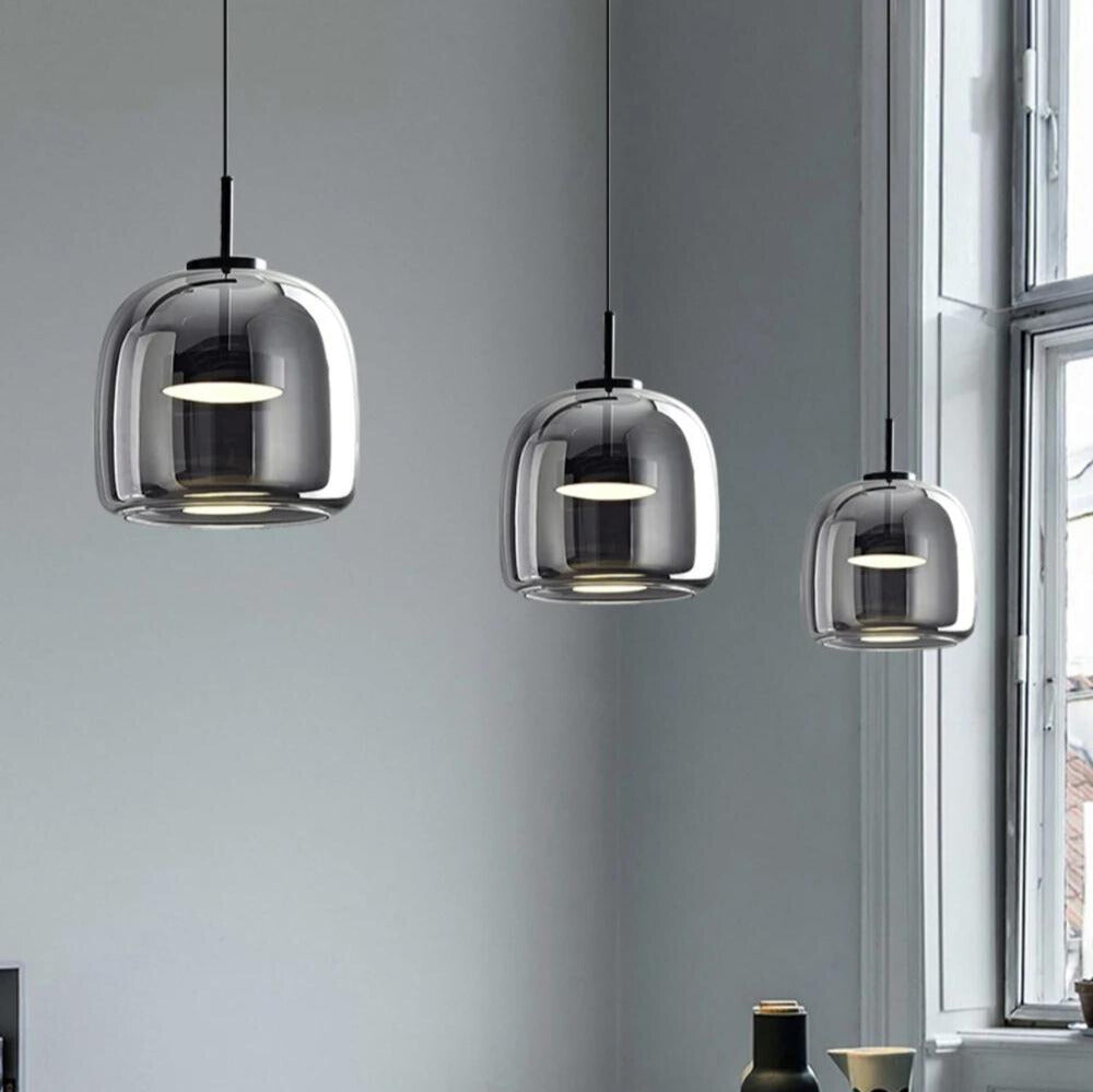 Noordse Zwartglas Hanglamp