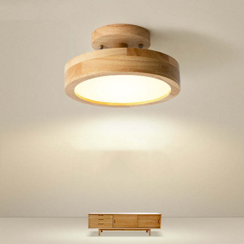 Moderne LED Plafondlamp van Hout
