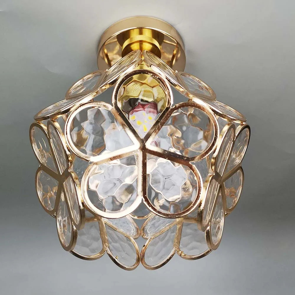 Design Bloemen Stijl Glas Hal Plafondlamp