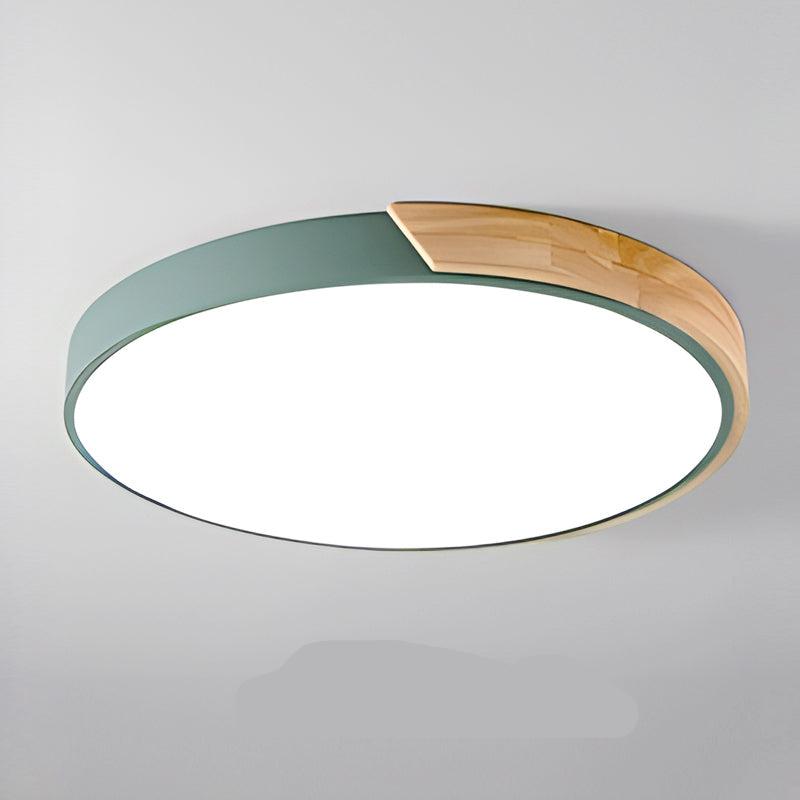 Nordic Houten Macaroon Cirkelvormige Plafondlamp