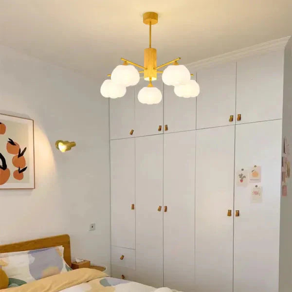 Creatieve houten katoenbollen woonkamer kroonluchter