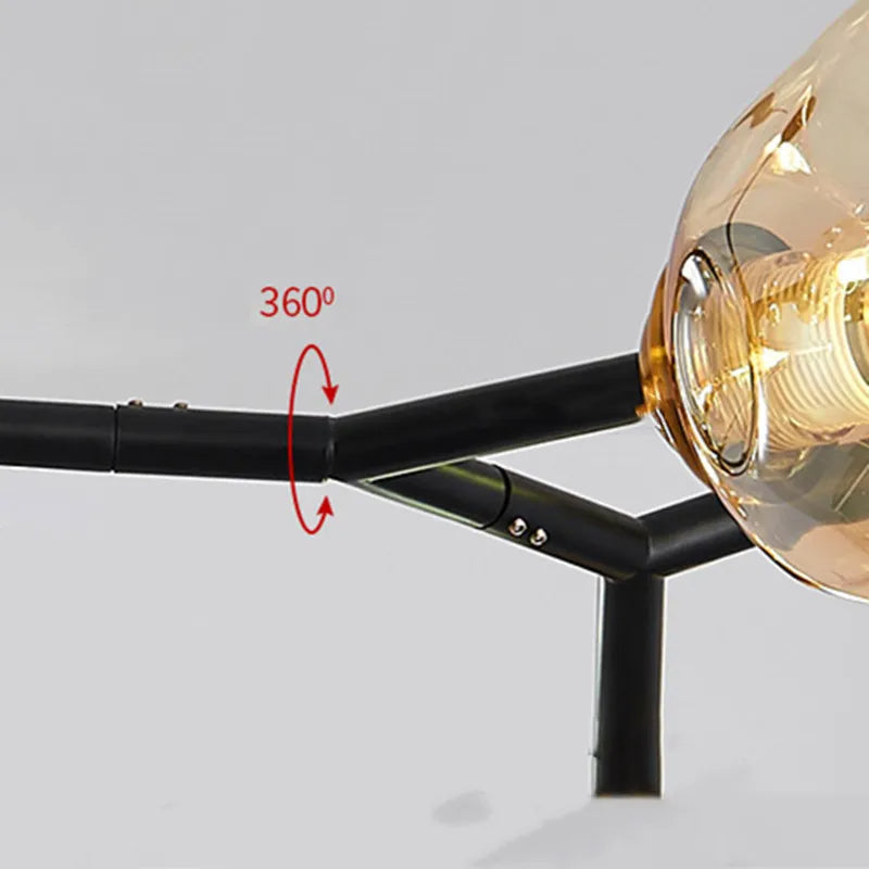 Moderne Kroonluchter van Geblazen Glas