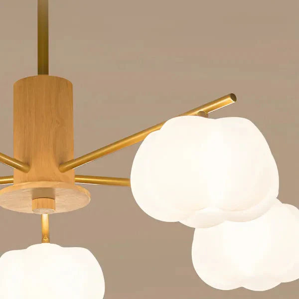 Creatieve houten katoenbollen woonkamer kroonluchter