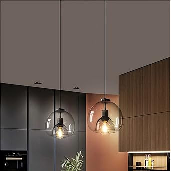 Plafondlamp van mondgeblazen glas