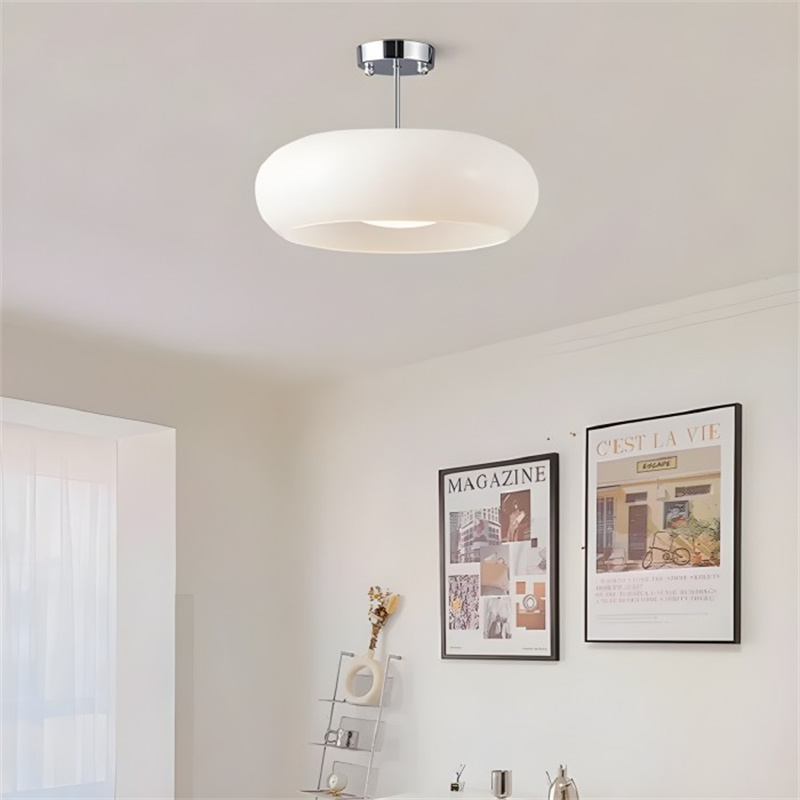 Retro Bernstein Ronde Glas-Plafondlamp