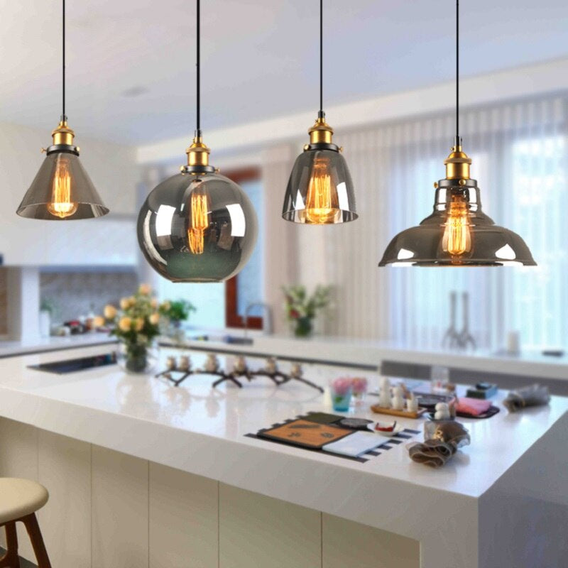 Antieke Glas Hanglamp | Vintage-Stijl