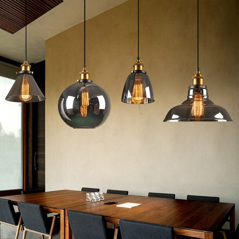 Antieke Glas Hanglamp | Vintage-Stijl