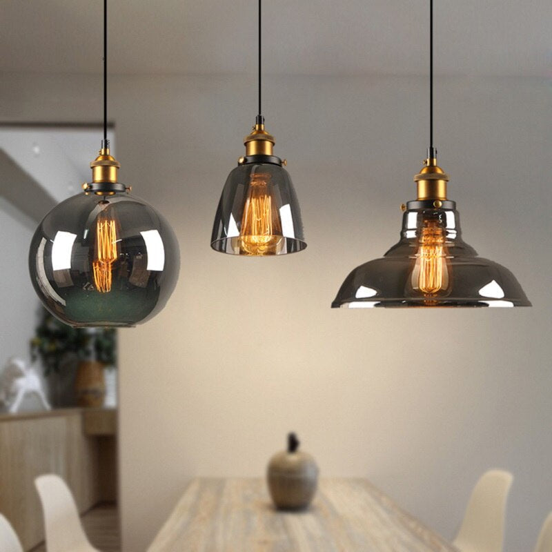Antieke Glas Hanglamp | Vintage-Stijl