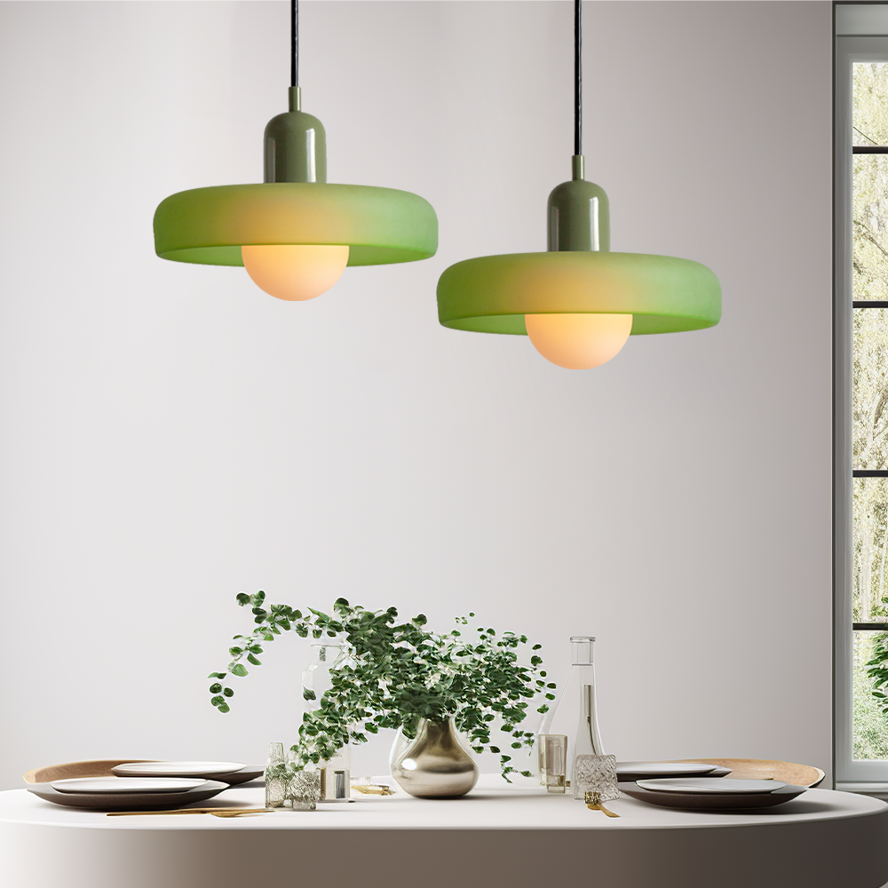 Bauhaus Hanglamp Gemaakt van Gekleurd Glas
