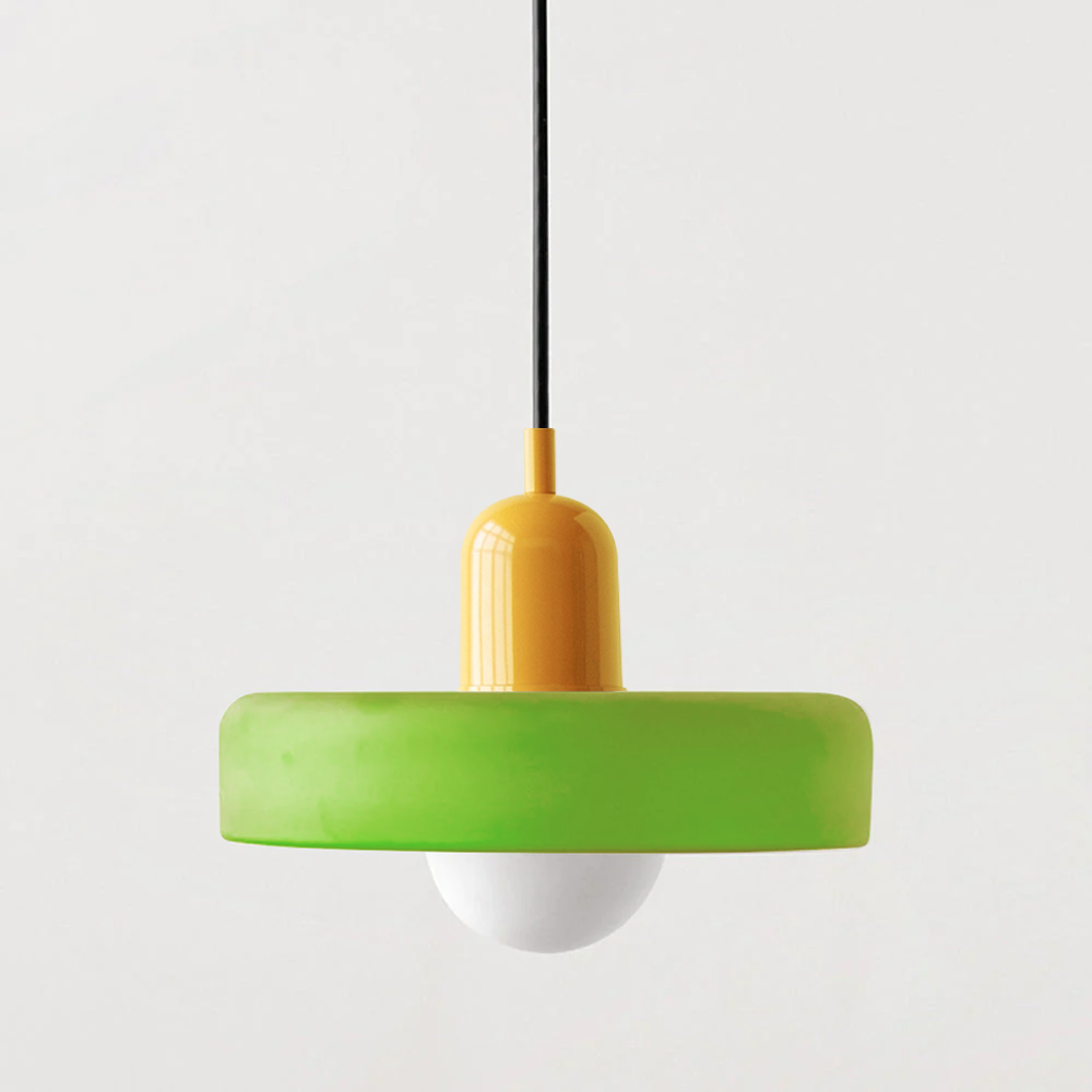 Bauhaus Hanglamp Gemaakt van Gekleurd Glas