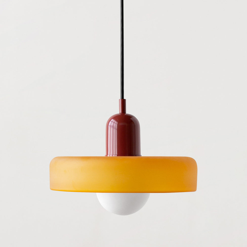 Bauhaus Hanglamp Gemaakt van Gekleurd Glas