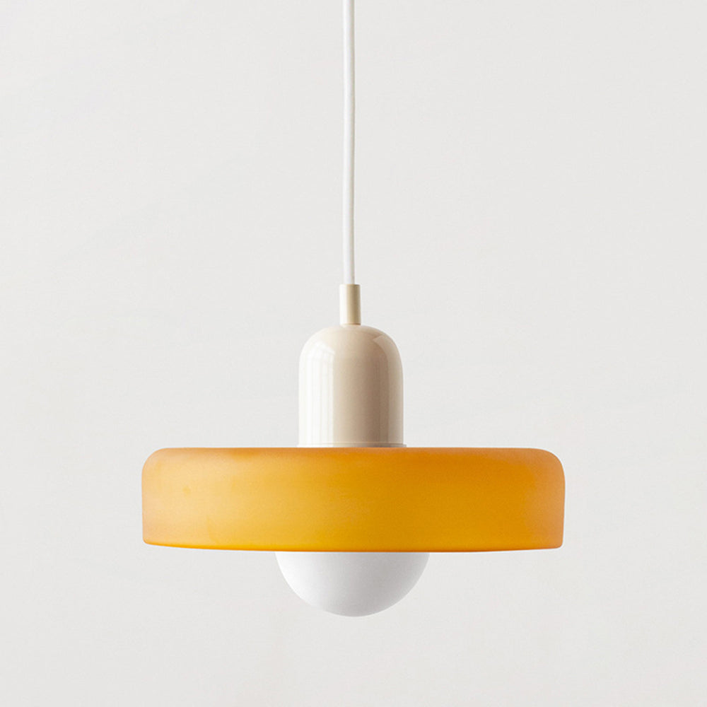Bauhaus Hanglamp Gemaakt van Gekleurd Glas