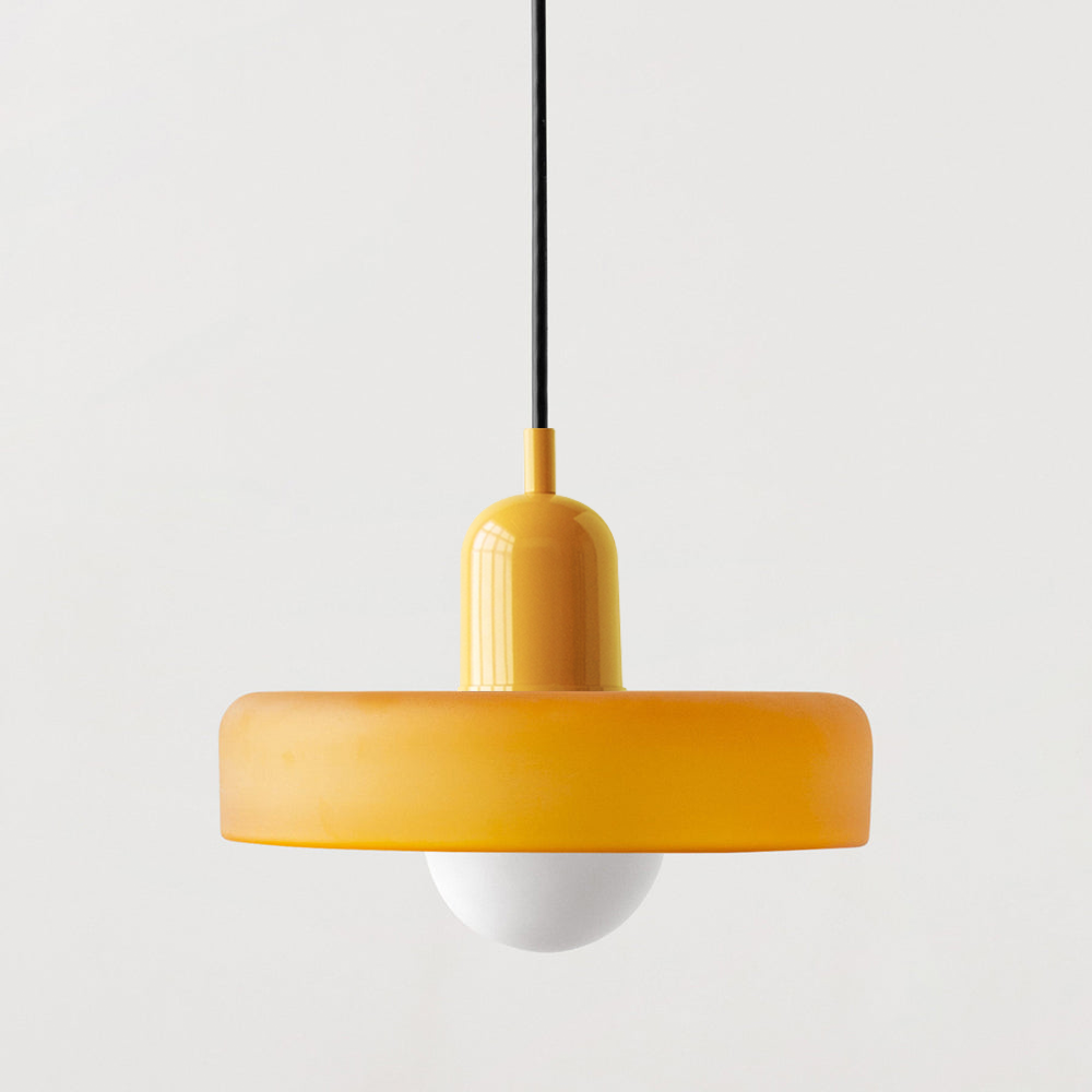 Bauhaus Hanglamp Gemaakt van Gekleurd Glas