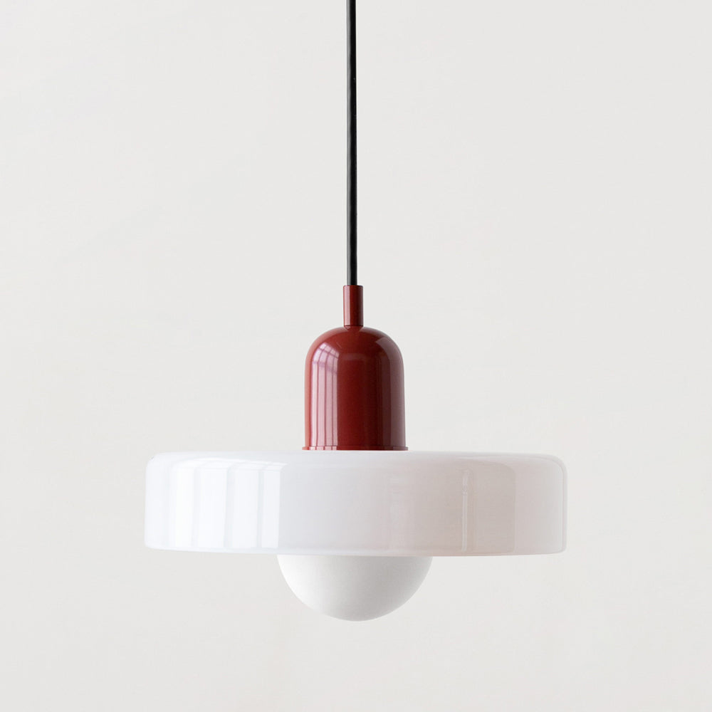 Bauhaus Hanglamp Gemaakt van Gekleurd Glas
