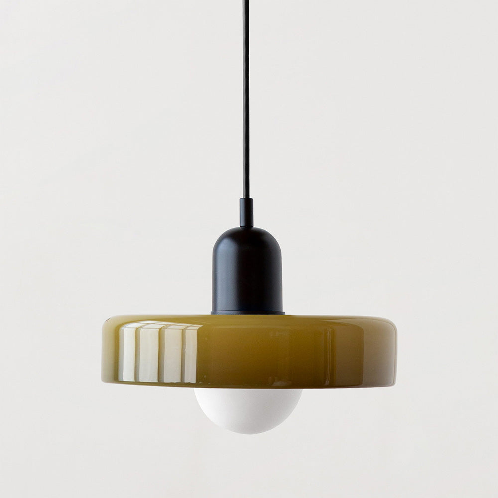 Bauhaus Hanglamp Gemaakt van Gekleurd Glas
