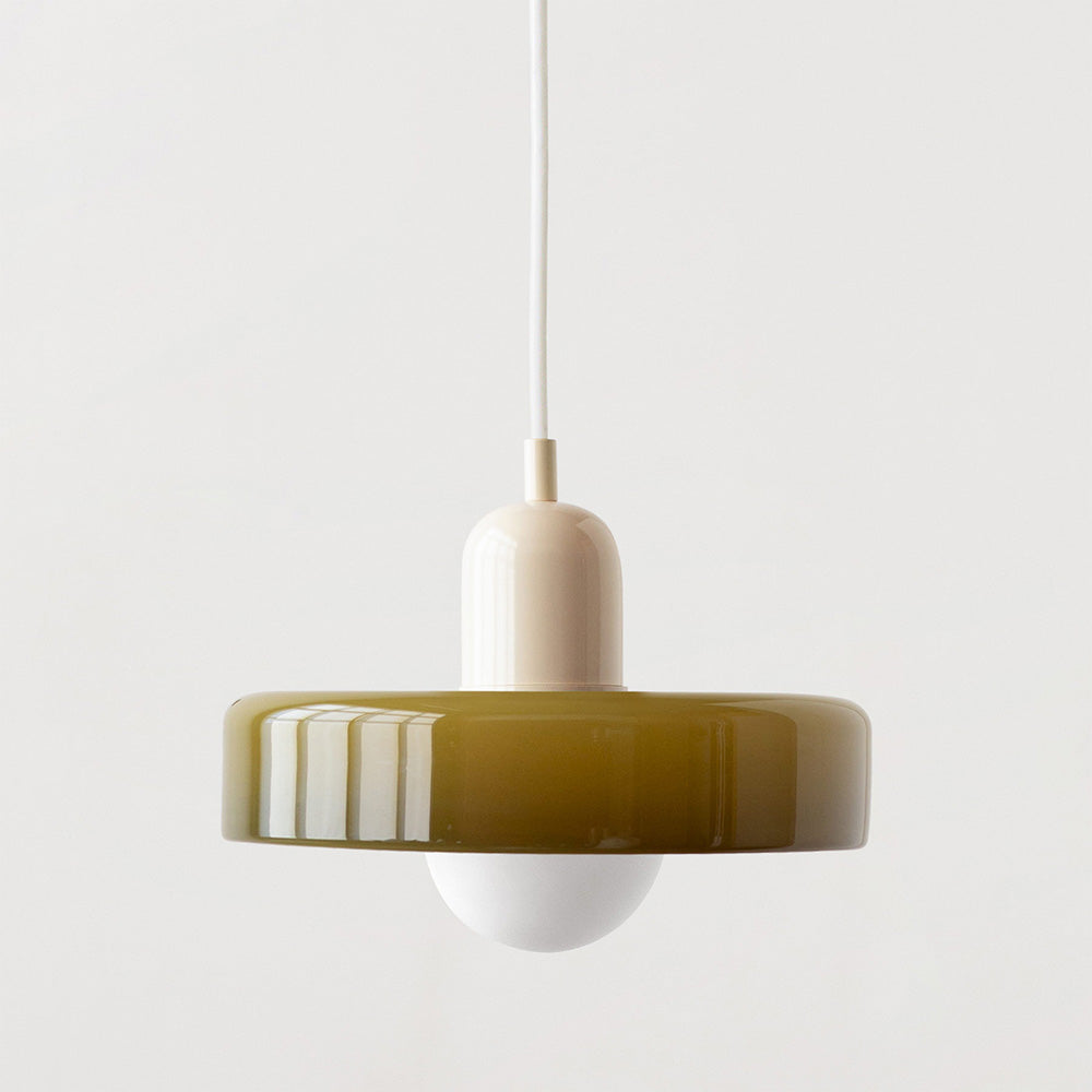 Bauhaus Hanglamp Gemaakt van Gekleurd Glas
