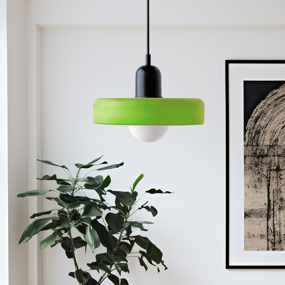 Bauhaus Hanglamp Gemaakt van Gekleurd Glas