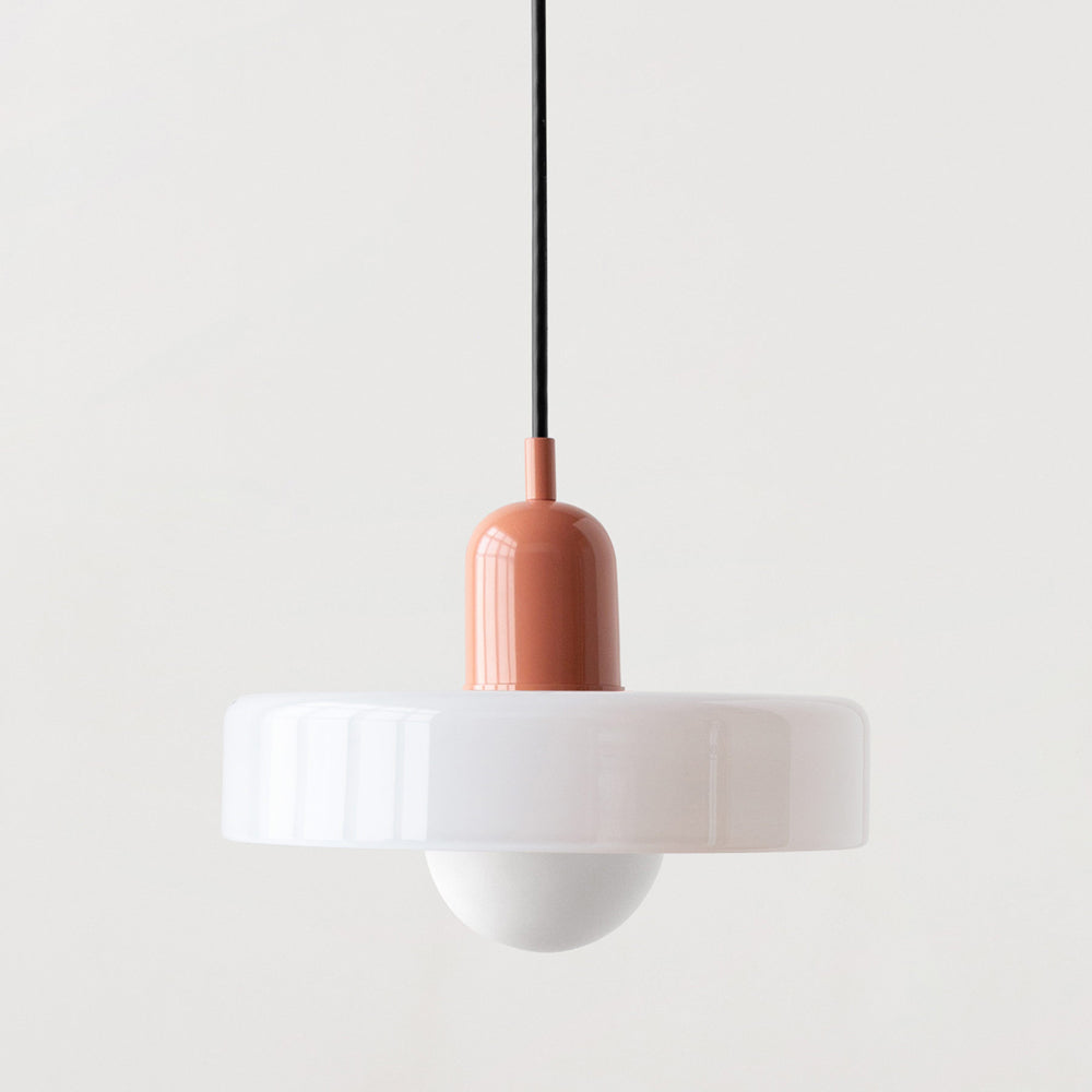 Bauhaus Hanglamp Gemaakt van Gekleurd Glas