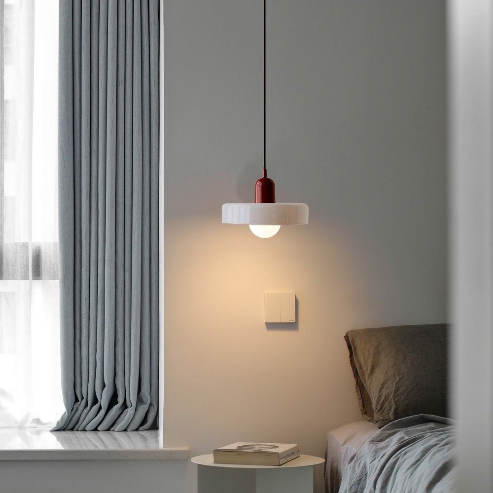 Bauhaus Hanglamp Gemaakt van Gekleurd Glas
