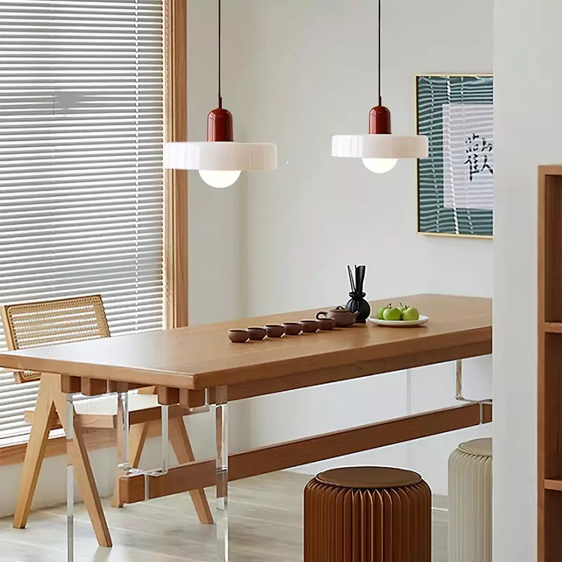 Bauhaus Hanglamp Gemaakt van Gekleurd Glas