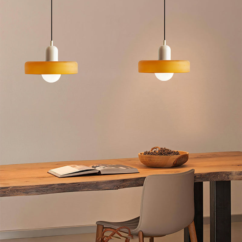 Bauhaus Hanglamp Gemaakt van Gekleurd Glas