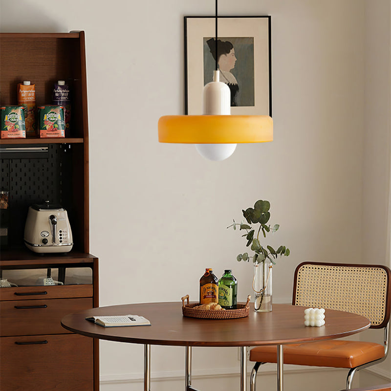 Bauhaus Hanglamp Gemaakt van Gekleurd Glas