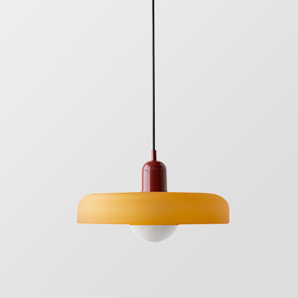 Bauhaus Hanglamp Gemaakt van Gekleurd Glas