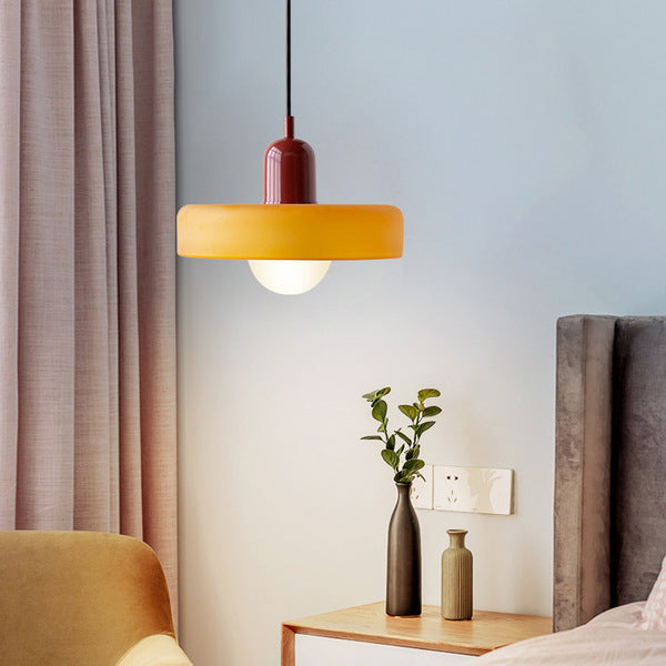 Bauhaus Hanglamp Gemaakt van Gekleurd Glas