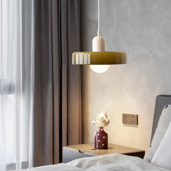 Bauhaus Hanglamp Gemaakt van Gekleurd Glas