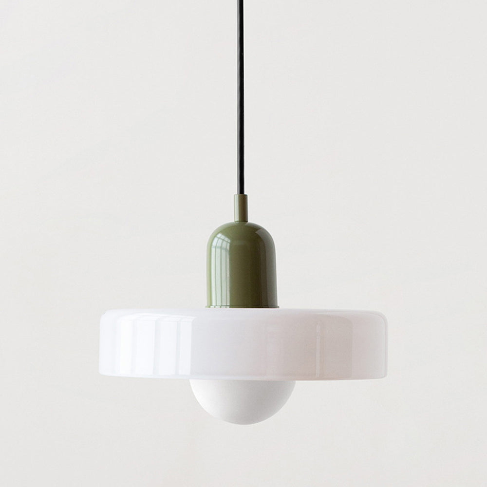 Bauhaus Hanglamp Gemaakt van Gekleurd Glas