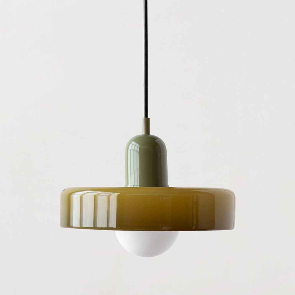 Bauhaus Hanglamp Gemaakt van Gekleurd Glas