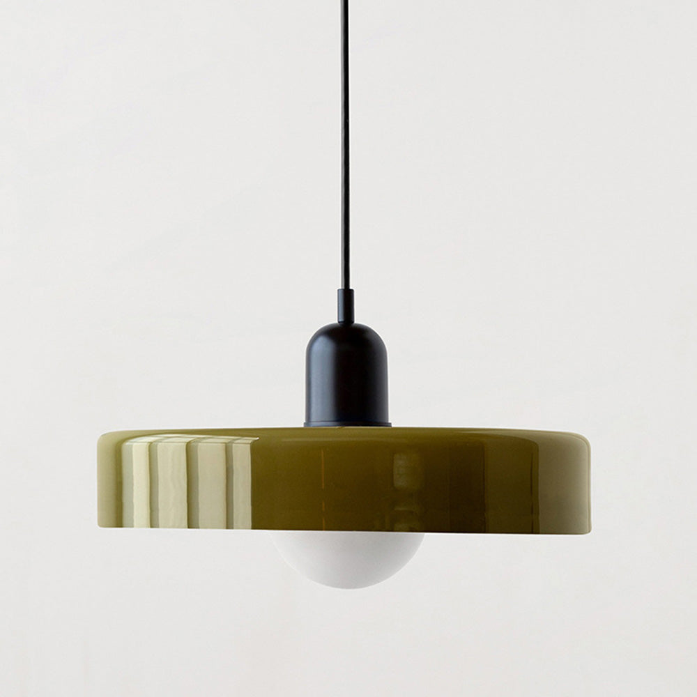 Bauhaus Hanglamp Gemaakt van Gekleurd Glas