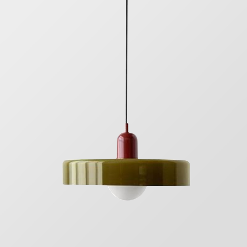 Bauhaus Hanglamp Gemaakt van Gekleurd Glas