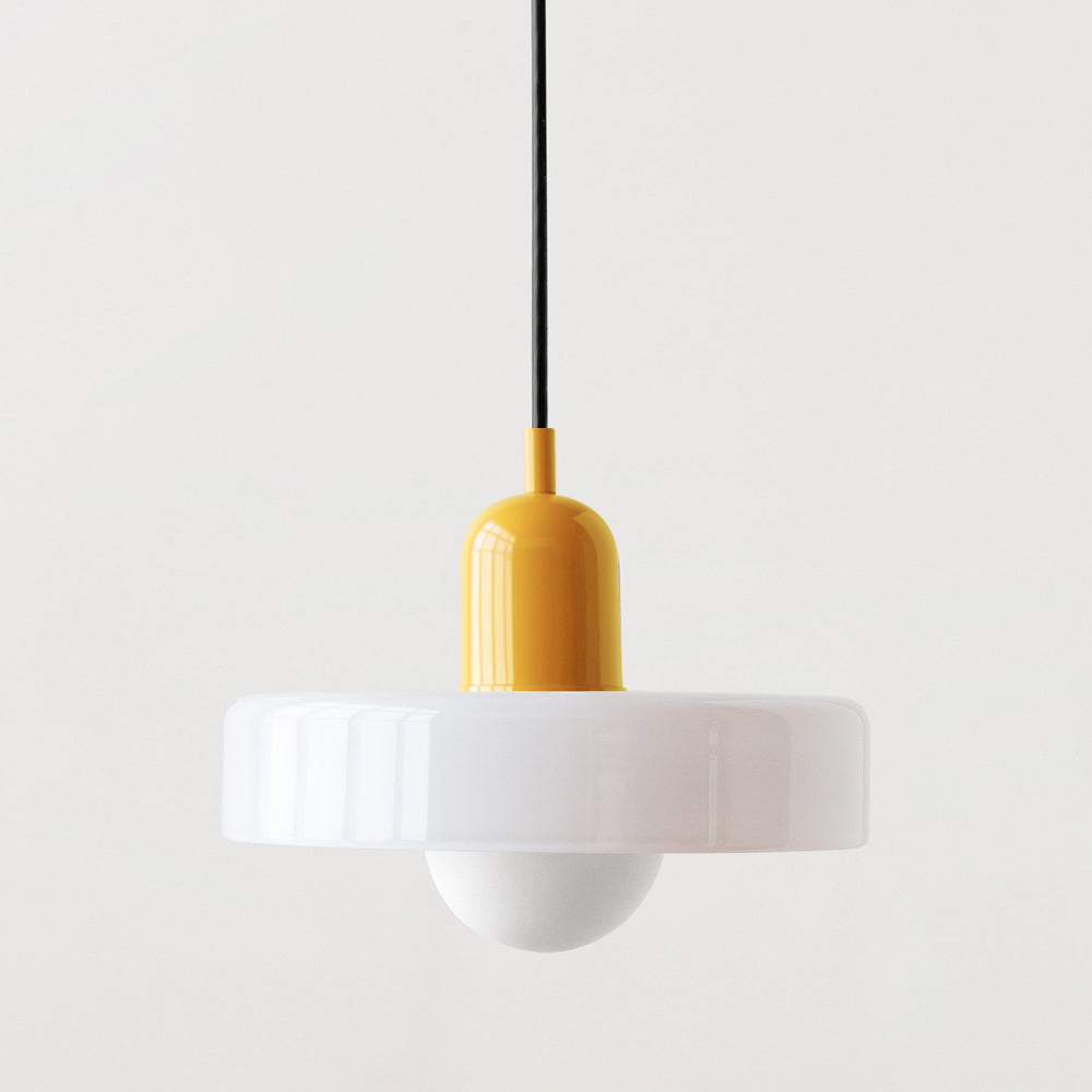 Bauhaus Hanglamp Gemaakt van Gekleurd Glas