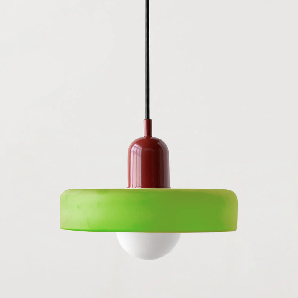 Bauhaus Hanglamp Gemaakt van Gekleurd Glas