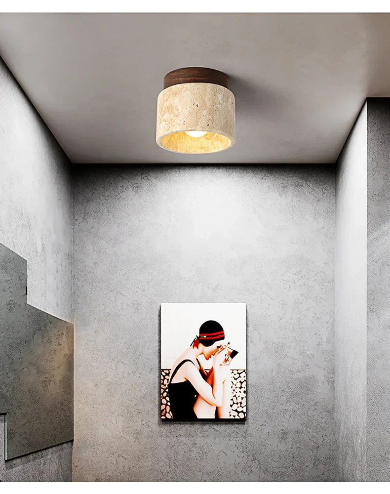 Japanse Creatieve Plafondlamp in Crème-Stijl