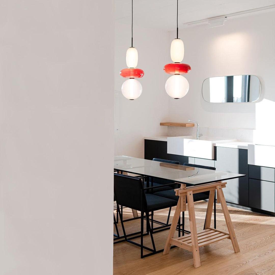 Hanglamp van gekandiseerd glas
