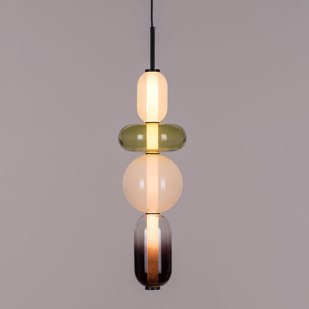 Hanglamp van gekandiseerd glas