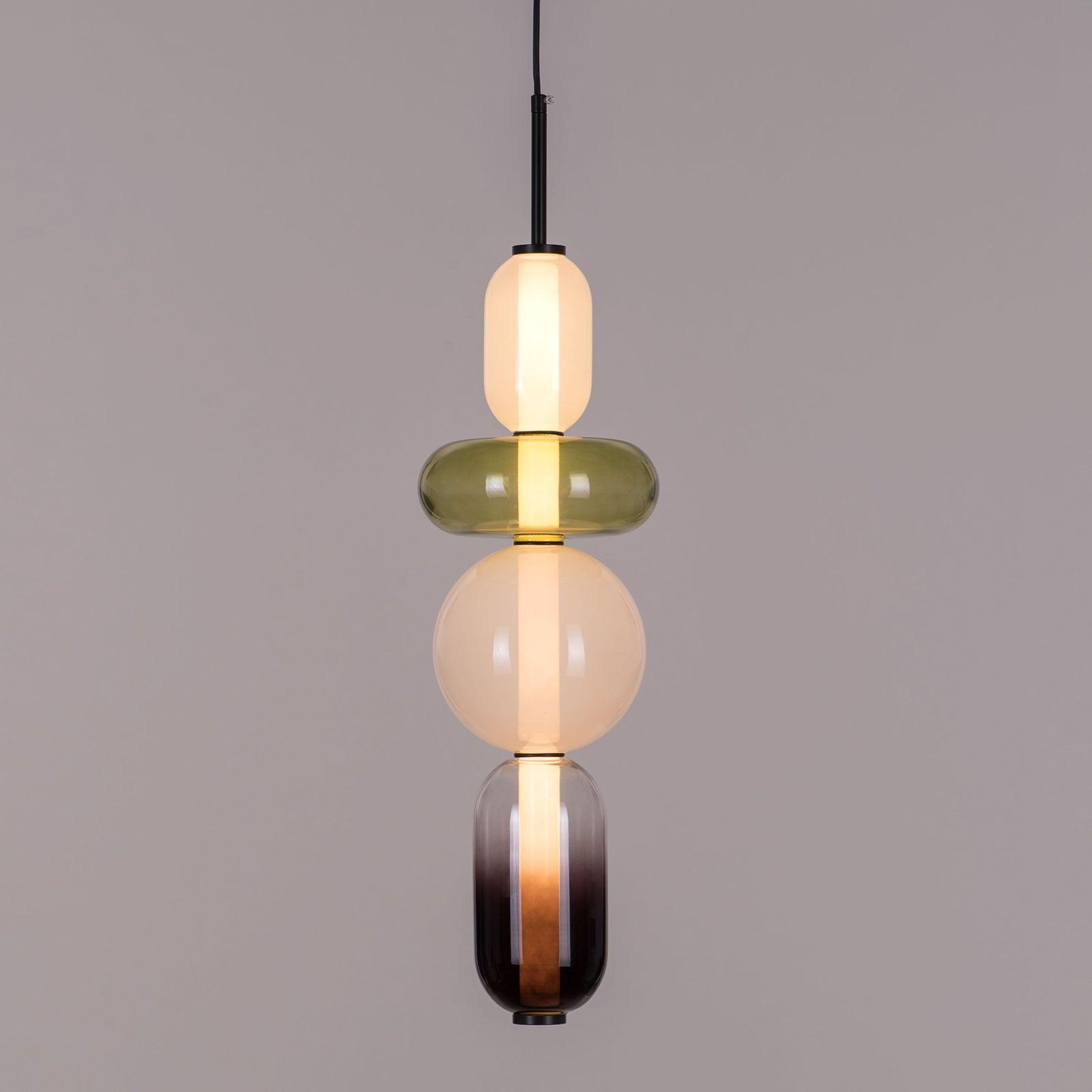 Hanglamp van gekandiseerd glas