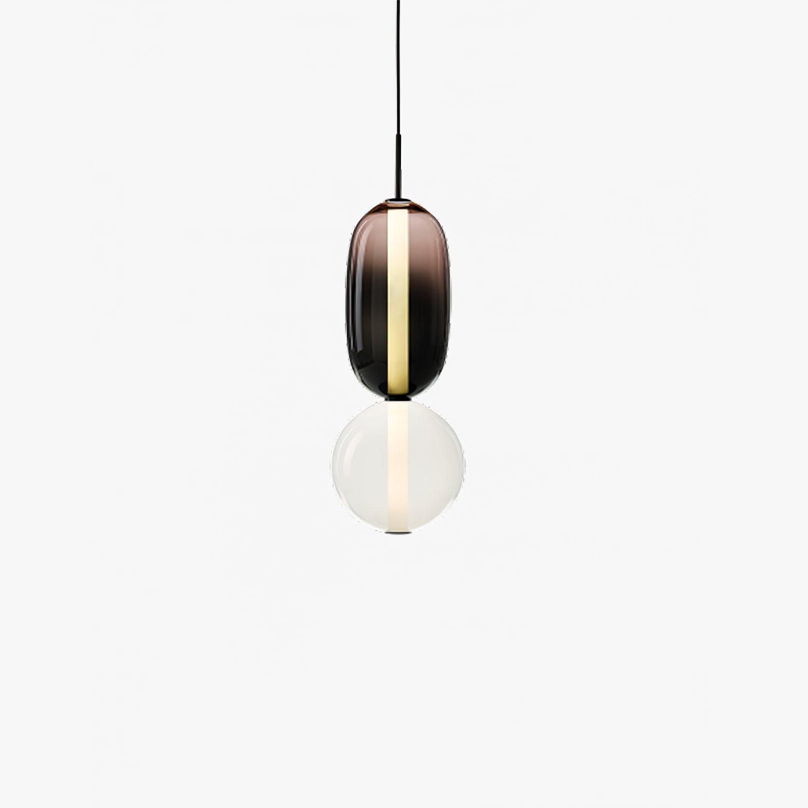 Hanglamp van gekandiseerd glas