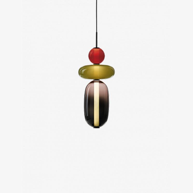 Hanglamp van gekandiseerd glas