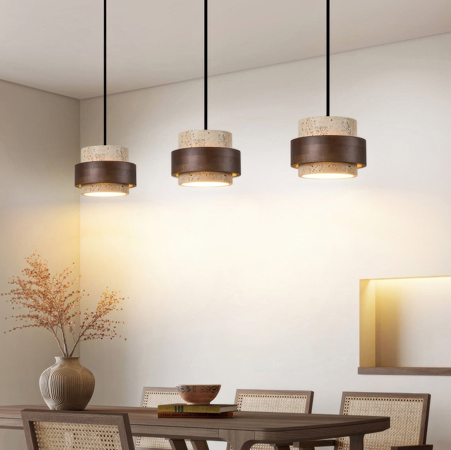 Opstijgende Retro Steen Wabi-Sabi Hanglamp